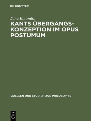 cover image of Kants Übergangskonzeption im Opus postumum